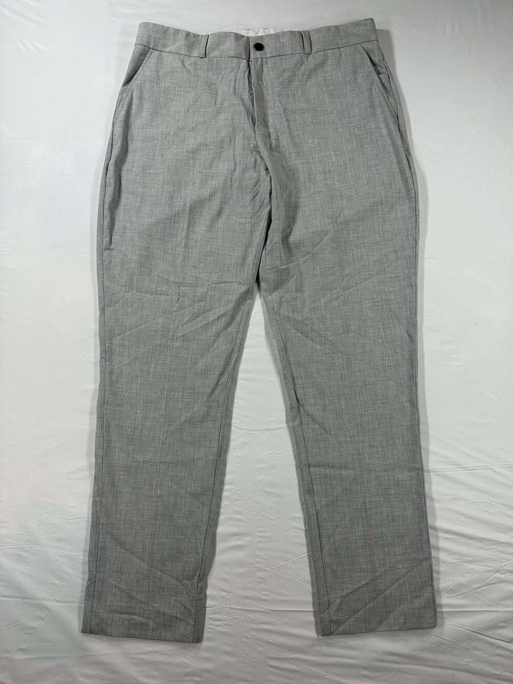 State and Liberty Athletic Fit Stretch Suit Pants Size 34 Light Grey Heathered